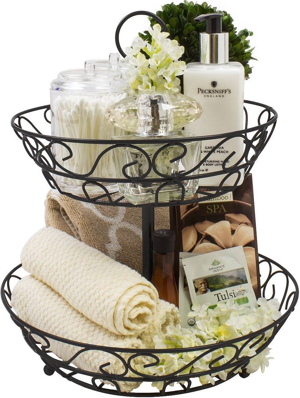Sorbus - Fruit Basket for Kitchen - 2-Tier Countertop Fruit Holder & Decorative Bowl Stand - Black price history on PriceWatchPro