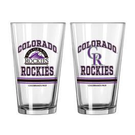 Logo Brands - Colorado Rockies 16oz. Pint Glass Two Pack - Multicolor