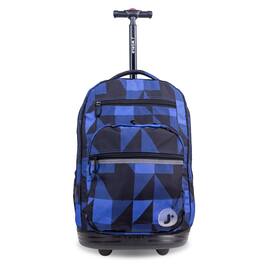 J World - Unisex Sundance 20" Rolling Backpack with Laptop Sleeve for School and Travel - BLOCK NAVY