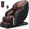 Koligey - 4D Massage Chair Full Body, Zero Gravity Massage Chair with Heat and Foot Massage with Airbags, Kneading, Bluetooth - Black/brown