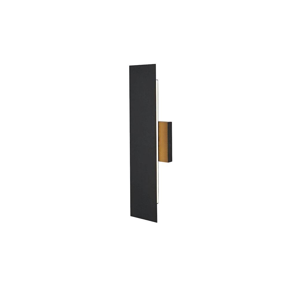 Angle. Elegant Lighting - Waylen 4.5 x 18 inch Outdoor Wall Sconce in Black - Black.