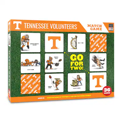 Tennessee Volunteers Match Game
Go for Two!
- Quarterback Sneak
- Stiff Arm
- Shovel Pass
- Pocket Pass
- Half Time
- Volunteer Up
- Volunteer Up
- Volunteer Up
- Volunteer Up
- Volunteer Up
- Volunteer Up
- Volunteer Up
- Volunteer Up
- Volunteer Up
- Volunteer Up
- Volunteer Up
- Volunteer Up
- Volunteer Up
- Volunteer Up
- Volunteer Up
- Volunteer Up
- Volunteer Up
- Volunteer Up
- Volunteer Up
- Volunteer Up
- Volunteer Up
- Volunteer Up
- Volunteer Up
- Volunteer Up
- Volunteer Up
- Volunteer Up
- Volunteer Up
- Volunteer Up
- Volunteer Up
- Volunteer Up
- Volunteer Up
- Volunteer Up
- Volunteer Up
- Volunteer Up
- Volunteer Up
- Volunteer Up
- Volunteer Up
- Volunteer Up
- Volunteer Up
36 Cards
Ages 3+
A Match Game of Football Fun for the Whole Family