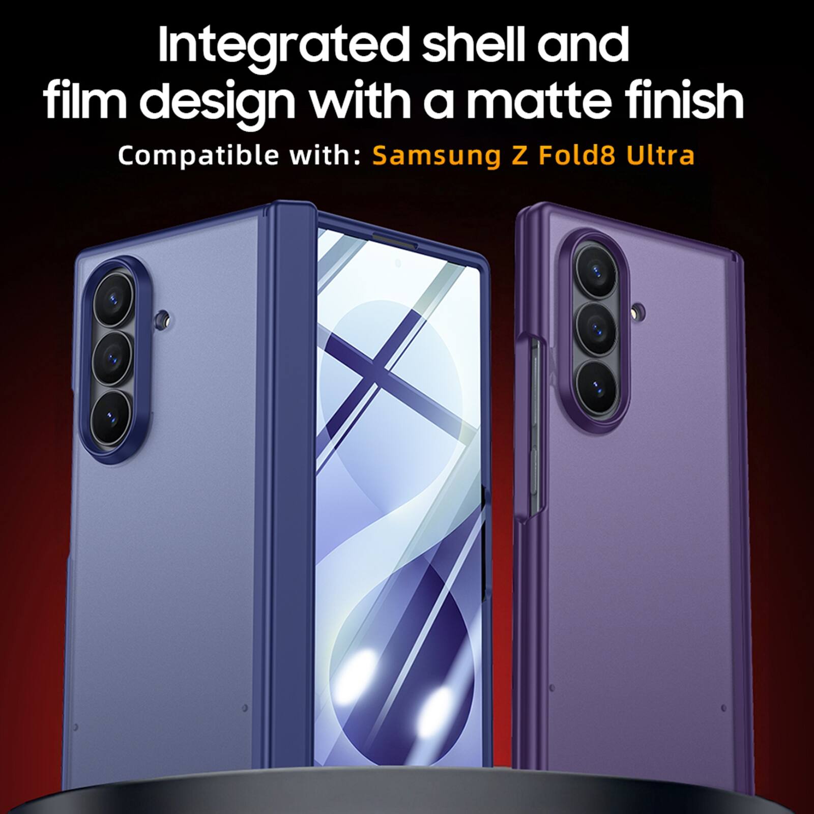 Integrated shell and film design with a matte finish  
Compatible with: Samsung Z Fold8 Ultra