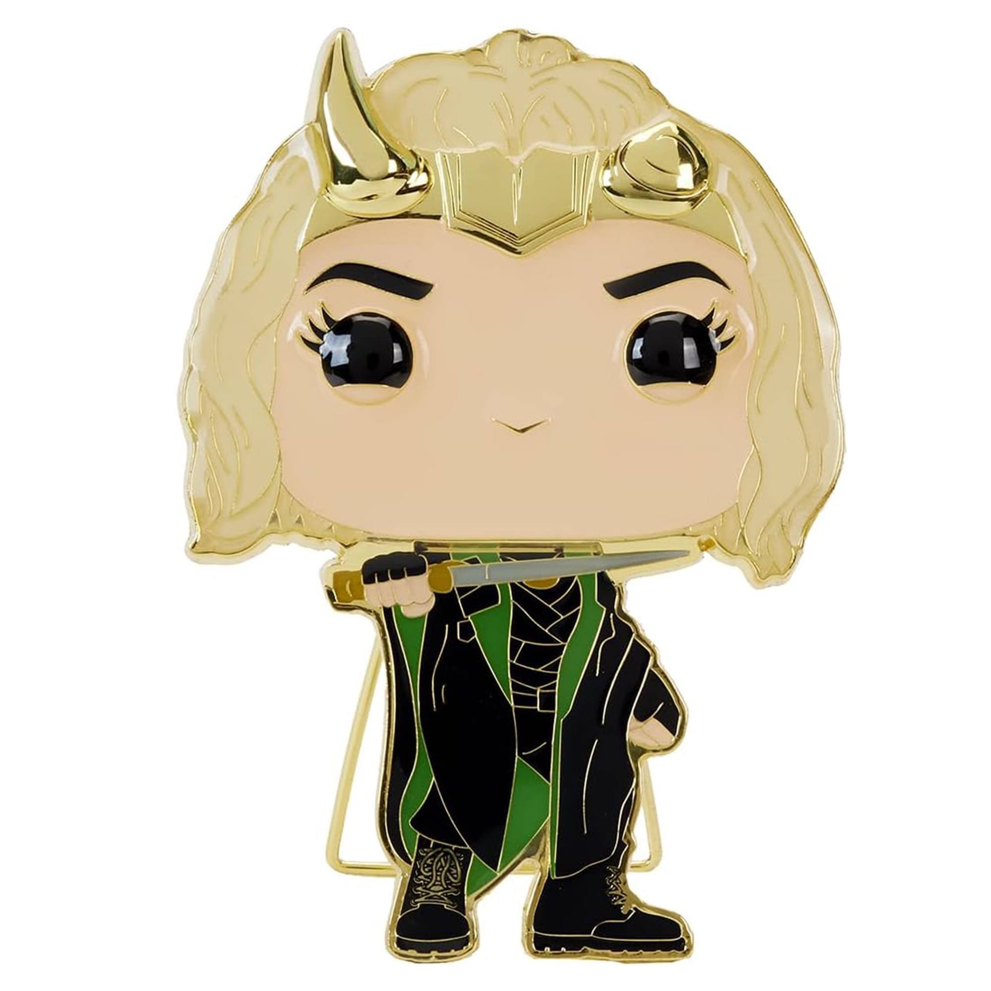 Alt View 1. Funko - Marvel Loki Funko Pop Pin | Sylvie With Cape - Green.