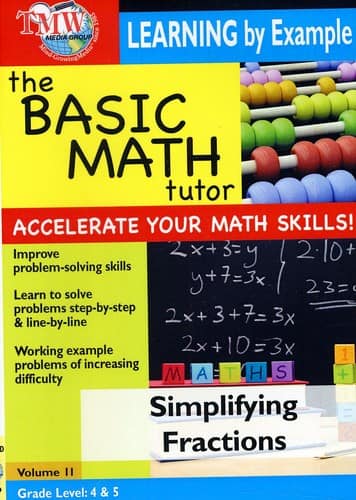 Basic Math Tutor Simplifying Fractions  - DVD