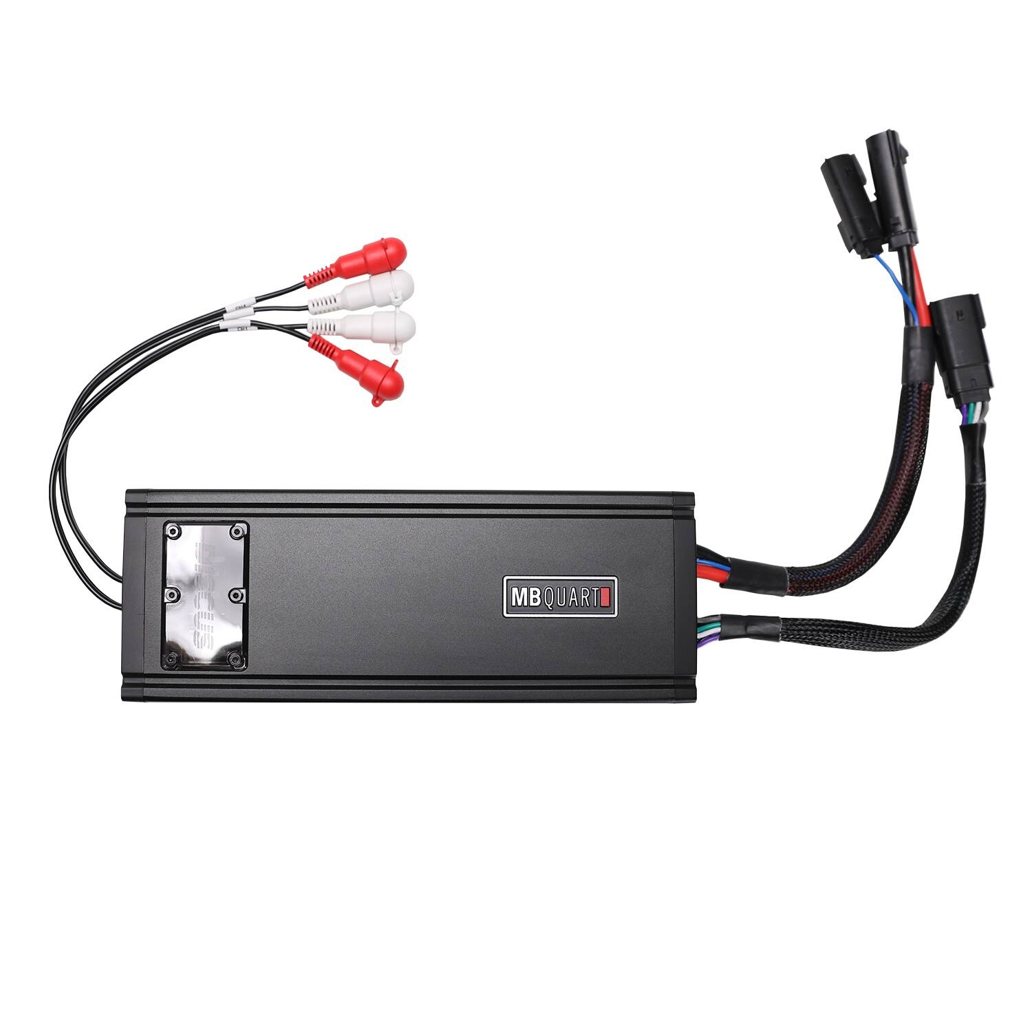 Alt View 5. MB Quart - MB Quart Discus 4 Channel Marine Amplifier with Top Mounted Controls, 520 Watts - Black.