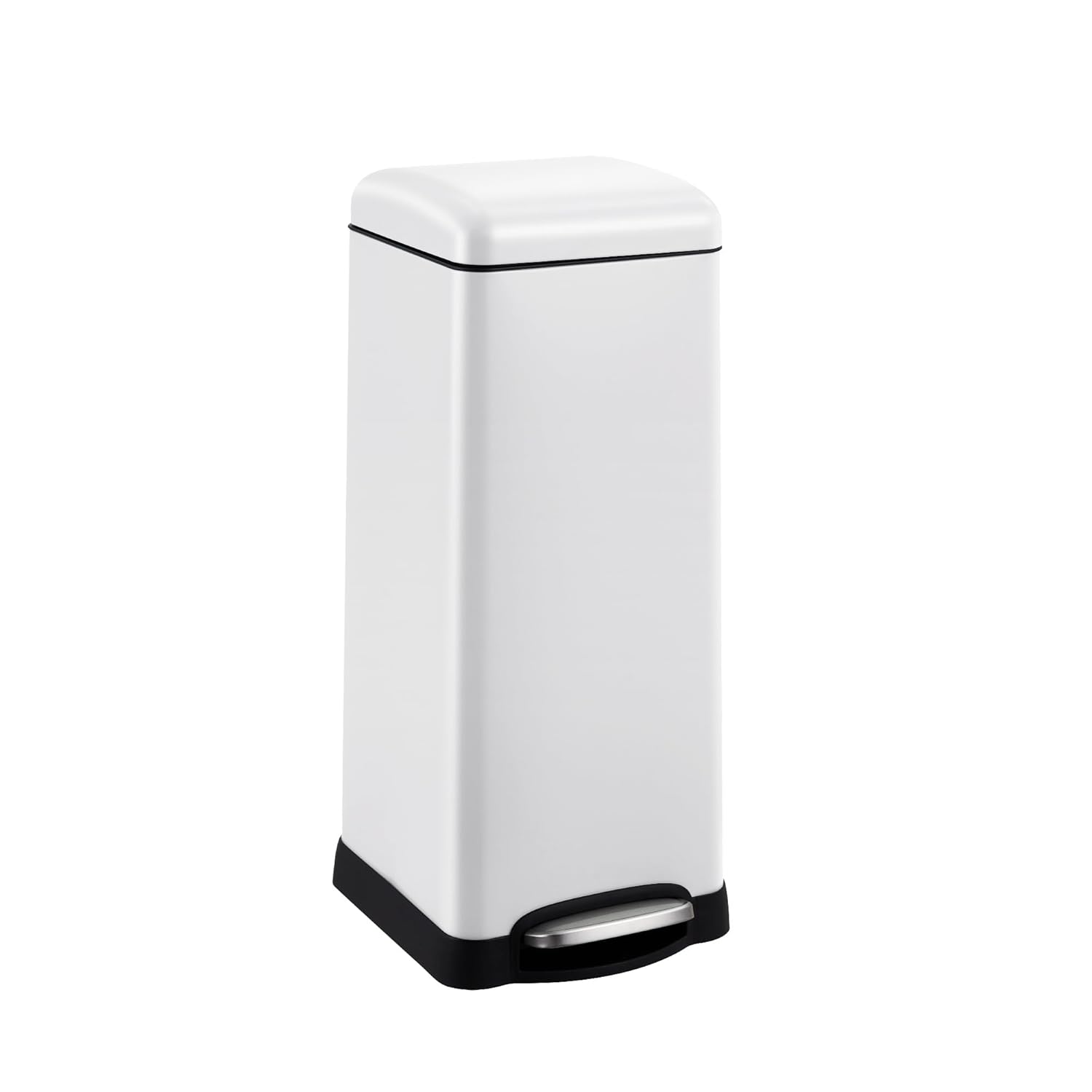 Acekool - Stainless Steel Waste Bin 8 Gallon Bathroom Step Trash Can for Bathroom Bedroom Kitchen