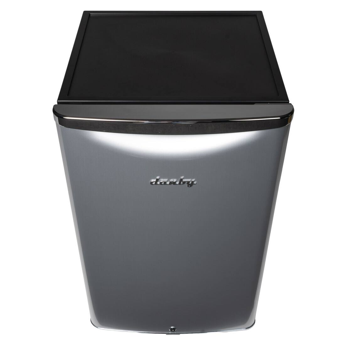 Alt View 5. Danby - 4.4 cu. ft. Contemporary Classic Compact Fridge - Iridium Silver Steel - Iridium Silver Steel.