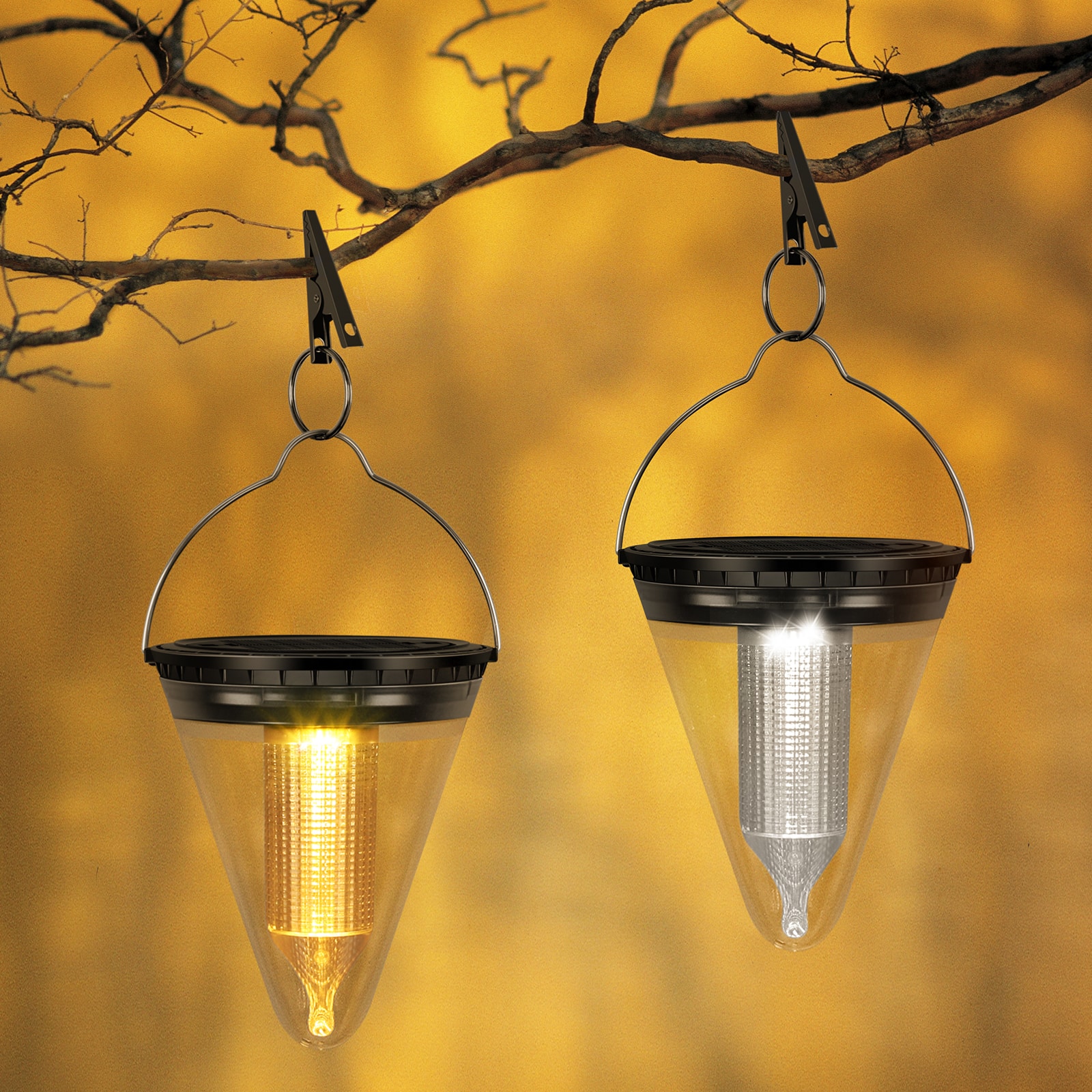 Oumilen - 2 Pack Solar Hanging Pathway Lights