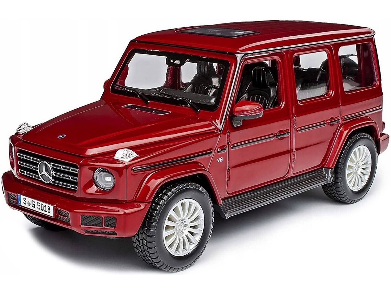 Alt View 1. Maisto - 2019 Mercedes Benz G-Class with Sunroof Red Metallic 1/25 Diecast Model Car by Maisto.