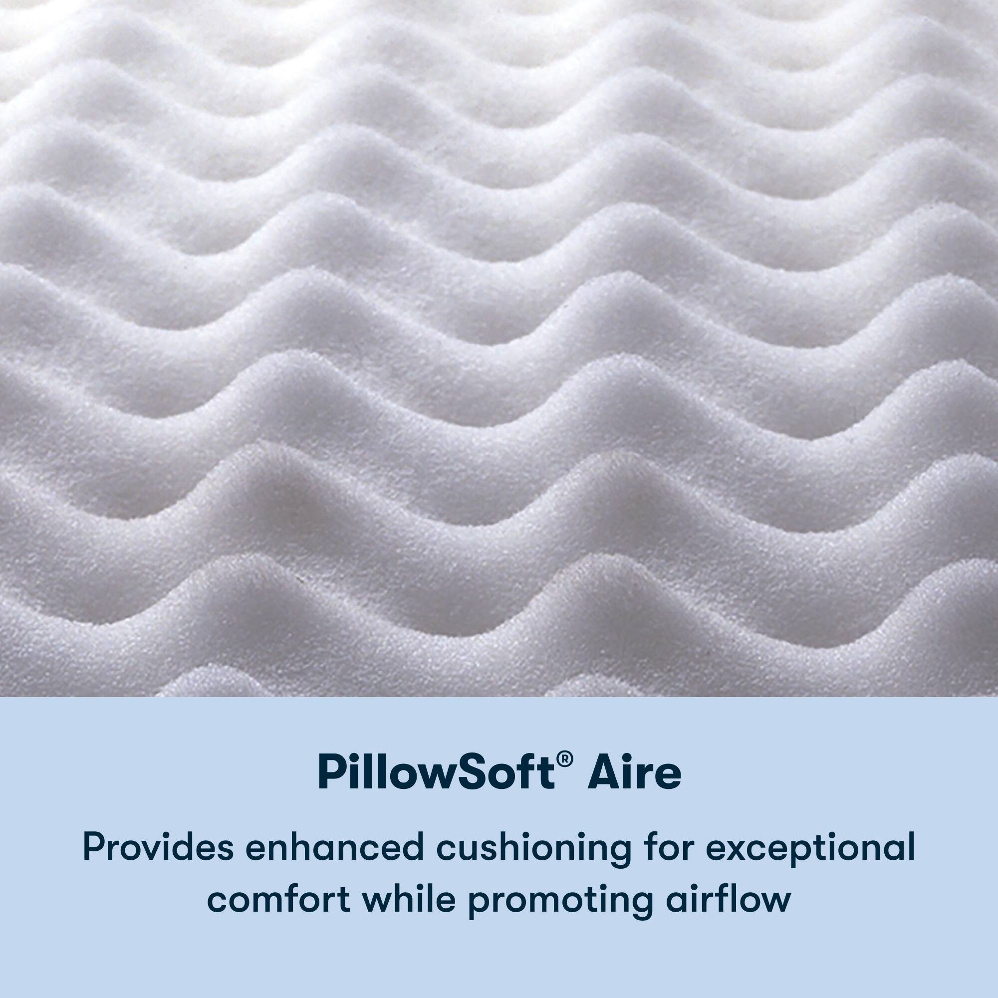 PillowSoft Aire provides enhanced cushioning for exceptional comfort while promoting airflow.