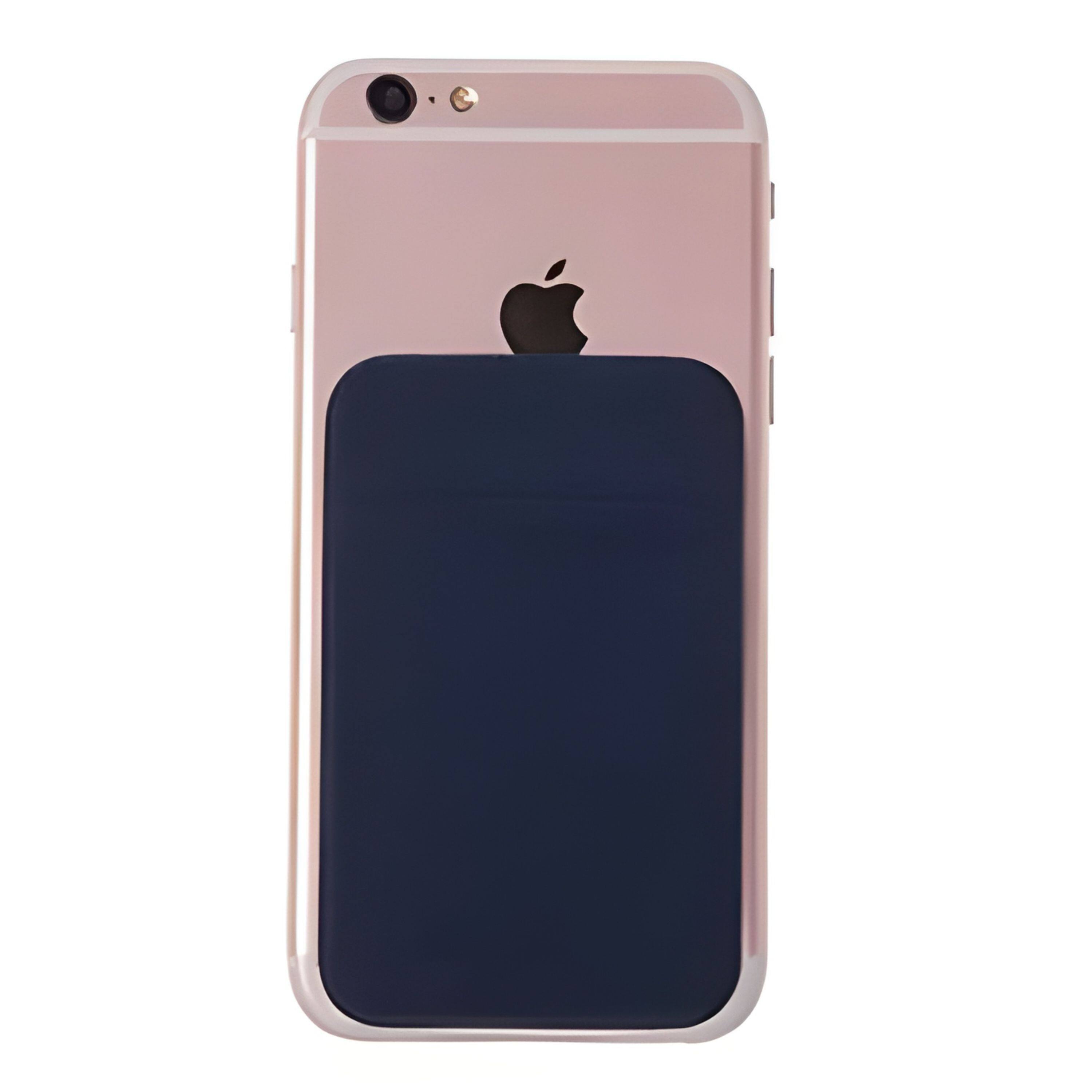 Front. Kitcheniva - Universal Adhesive Pocket Stick-On Wallet For Cell Phone - Dark Blue.