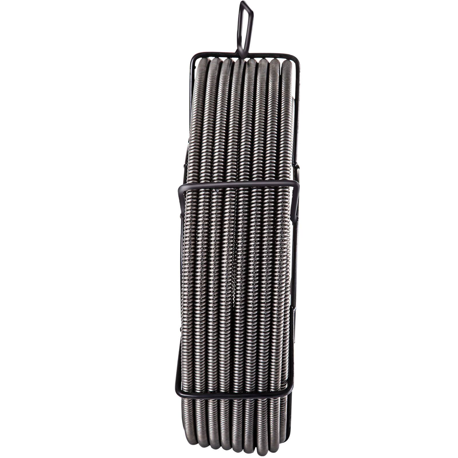 Alt View 5. VEVOR - Drain Cleaning Cable 100 FT x 3/8 Inch, Solid Core Steel Sewer Cable with 4 Cutter for 2" to 4" Pipes - Metallic Color.