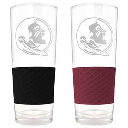 Great American Products - Florida State Seminoles 22oz. Logo Score Pint Glass Two-Piece Set - Multicolor