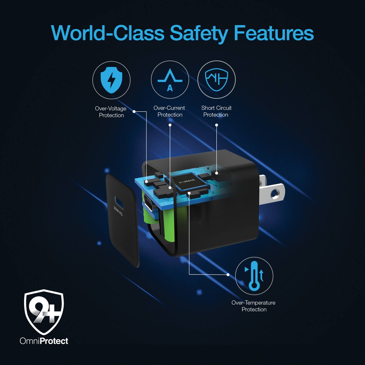 World-Class Safety Features

- Over-Voltage Protection
- Over-Current Protection
- Short Circuit Protection
- Over-Temperature Protection

OmniProtect