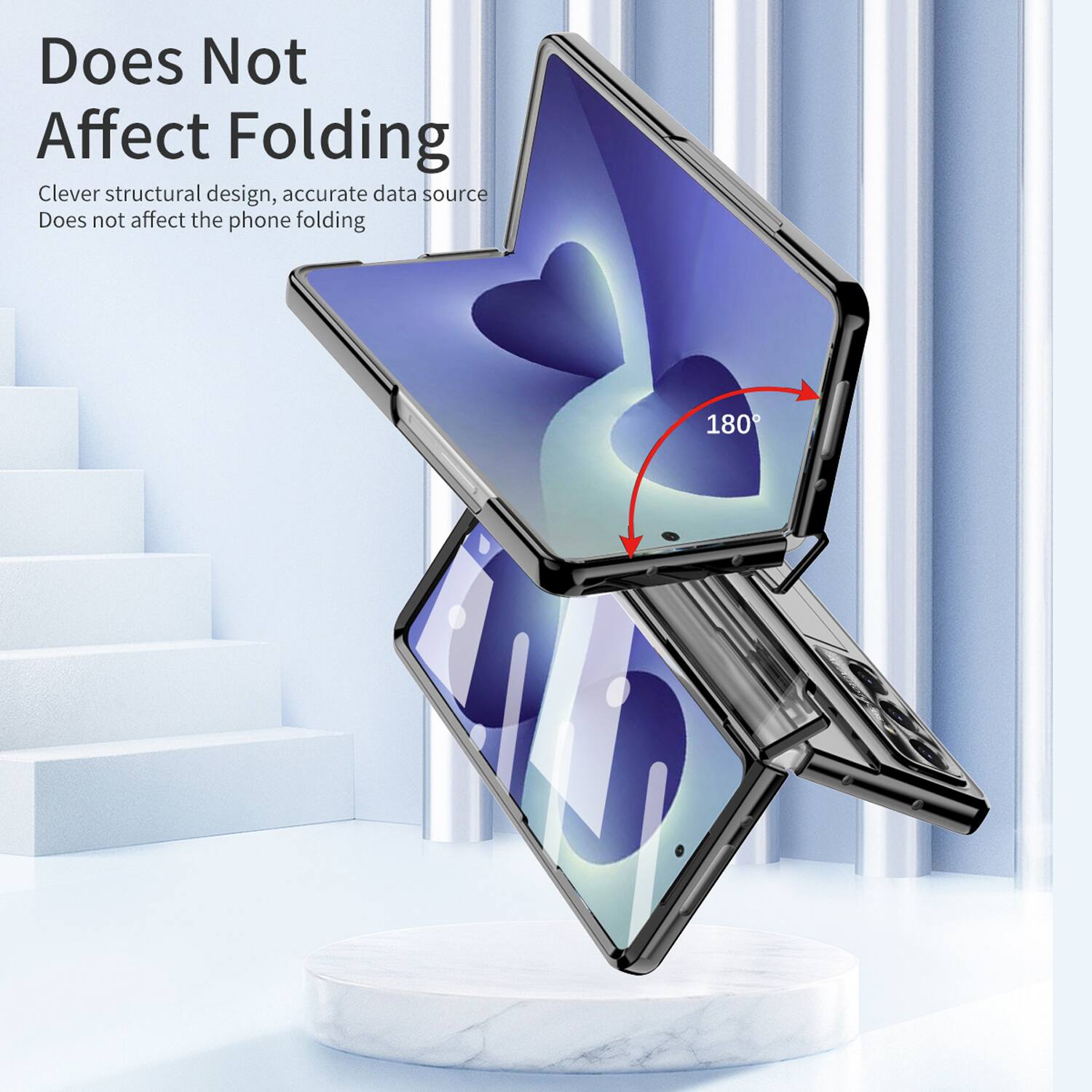 Does Not Affect Folding

Clever structural design, accurate data source
Does not affect the phone folding

180°