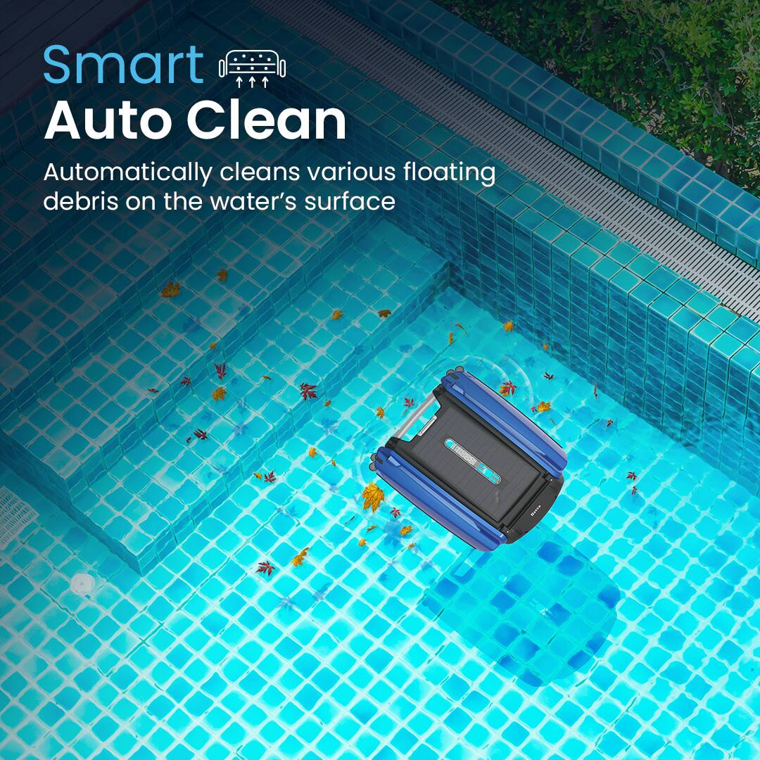 Smart Auto Clean Automatically cleans various floating debris on the water's surface.