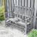 Alt View 3. Costway - Patio Glider Loveseat Chair Swing Rocking Bench with Slatted Seat & Curved Backrest - Gray.
