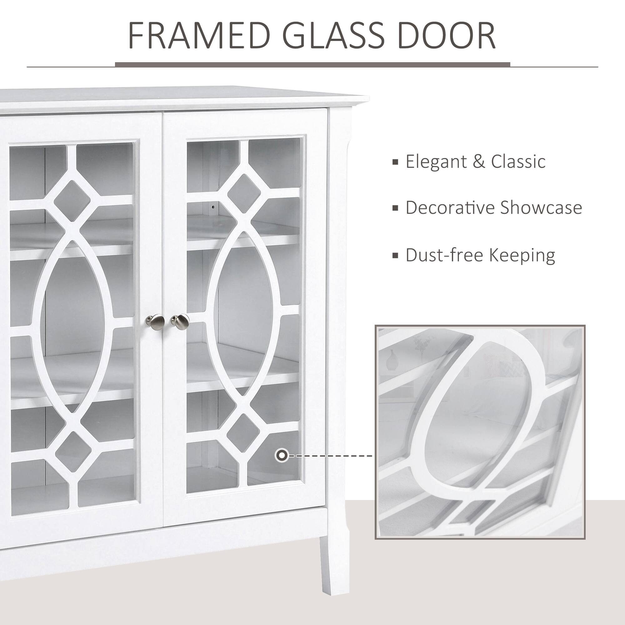 FRAMED GLASS DOOR

- Elegant & Classic
- Decorative Showcase
- Dust-free Keeping