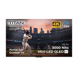 Titan - G200 Mini-LED 85 Inch Partial Sun Smart Outdoor TV,IP65Weatherproof,4K HD Google AI OS,3000Nits,DolbyVision-Atmos