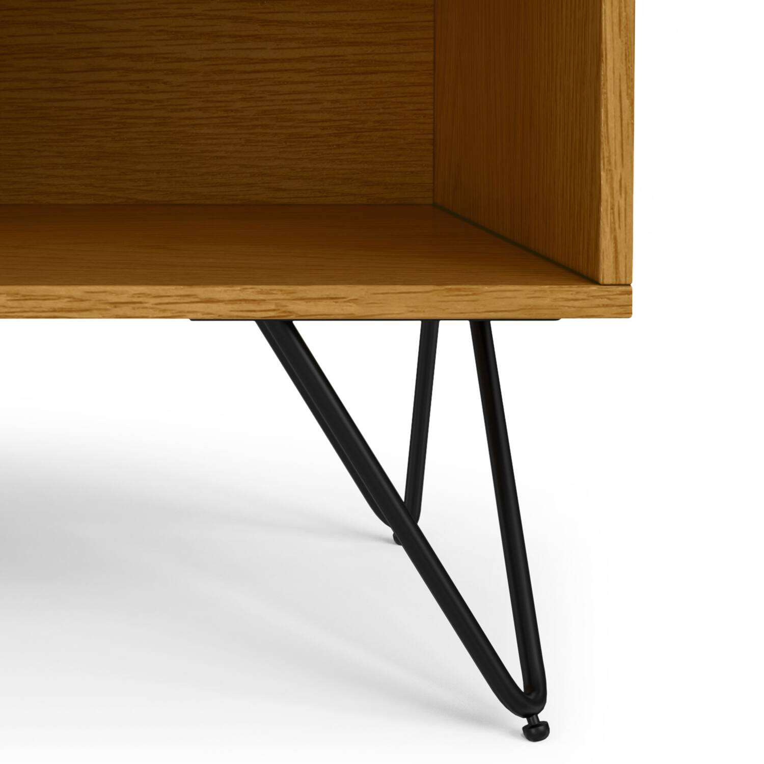 Alt View 5. Simpli Home - Hunter  20 inch Wide Industrial Nightstand in Oak - Oak.