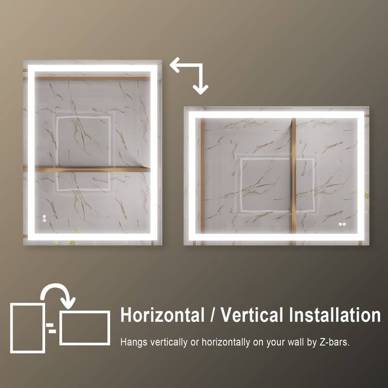 Horizontal / Vertical Installation  
Hangs vertically or horizontally on your wall by Z-bars.