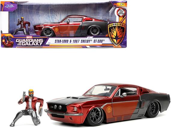Jade, Guardians, Marvel, Guardians of the Galaxy, Star-Lord & 1967 Shelby GT-500, Die-cast figure