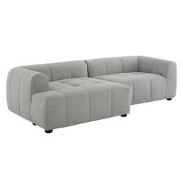 Liana Left-Facing Upholstered Fabric Modular Sofa with Chaise by Modway - Gray