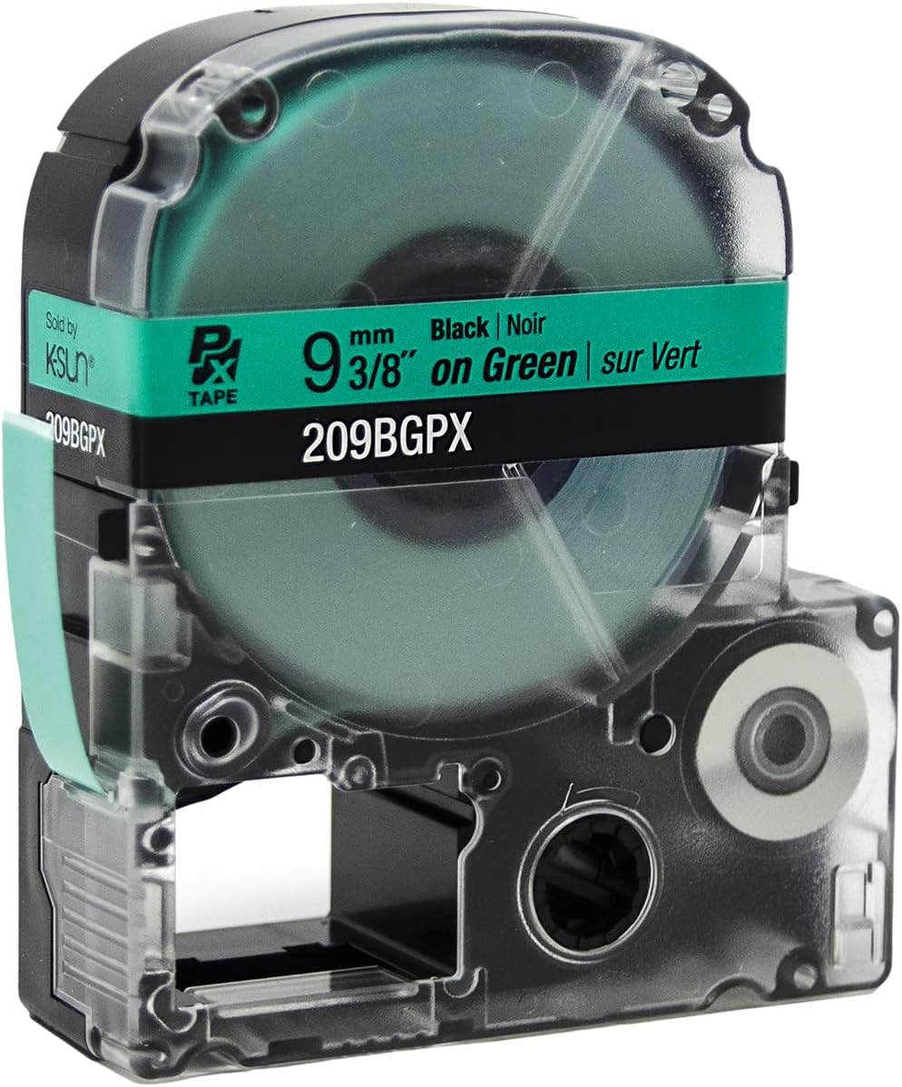Solid by KSLN  
9 mm 3/8" on Green | sur Vert  
Black | Noir  
TAPE  
209BGPX