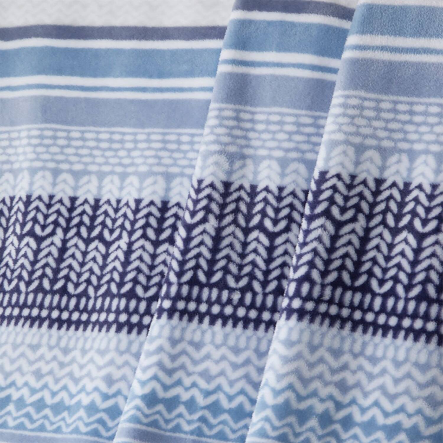 Alt View 1. Plazatex - Plazatex Anissa Micro Plush 100% Polyester Soft Lightweight Throw Blanket 50" x 60" Blue - Blue.