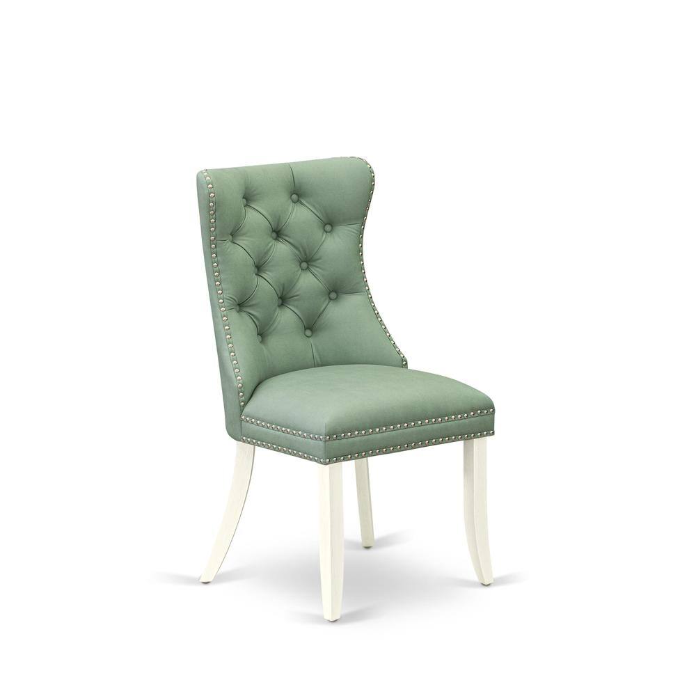 Left. East West Furniture - Parson Chairs - White.