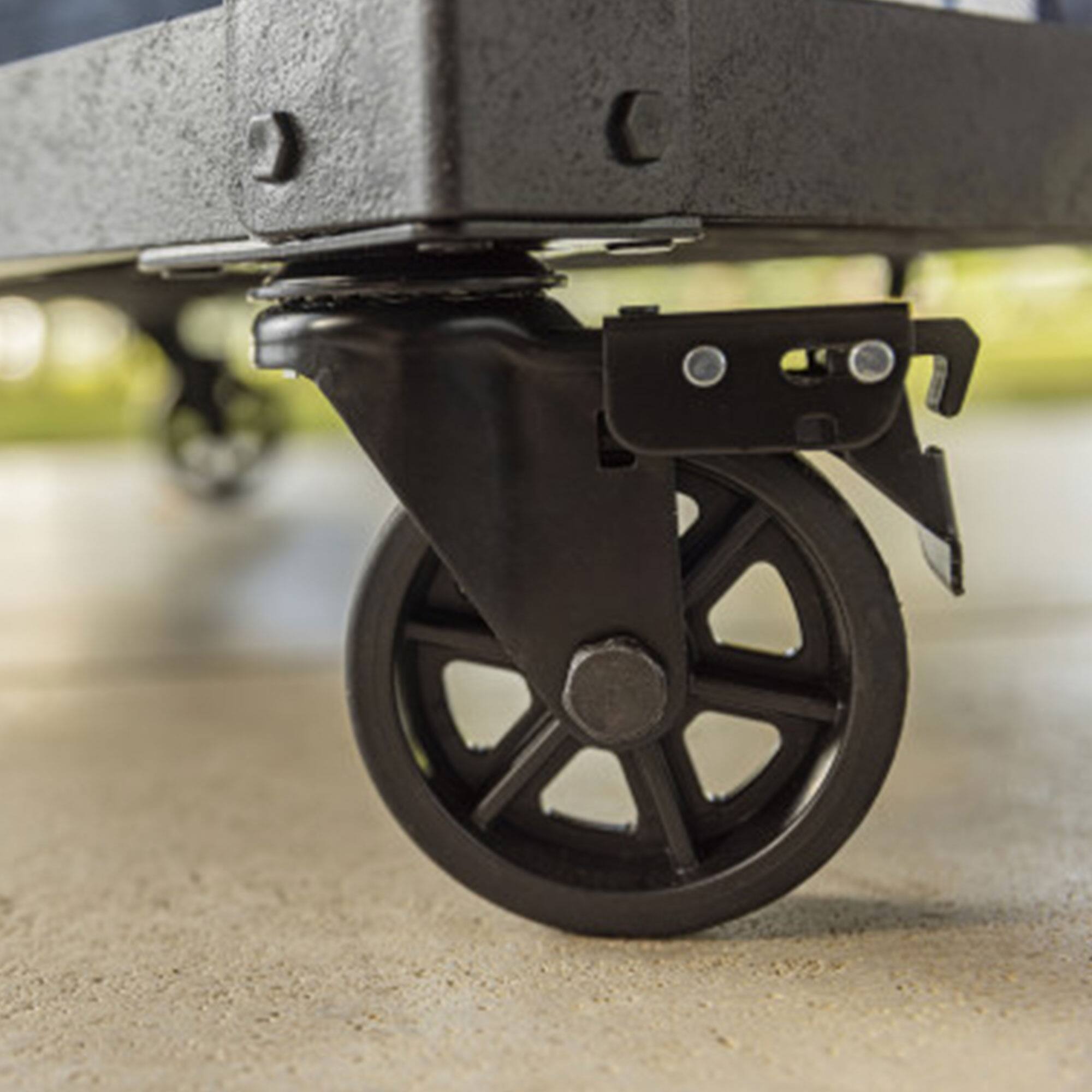 Alt View 5. Keter - Keter Outdoor Patio Cooler Chest, 89.8 Qt Beverage Bar Cart w/ Wheels, Graphite - Gray.