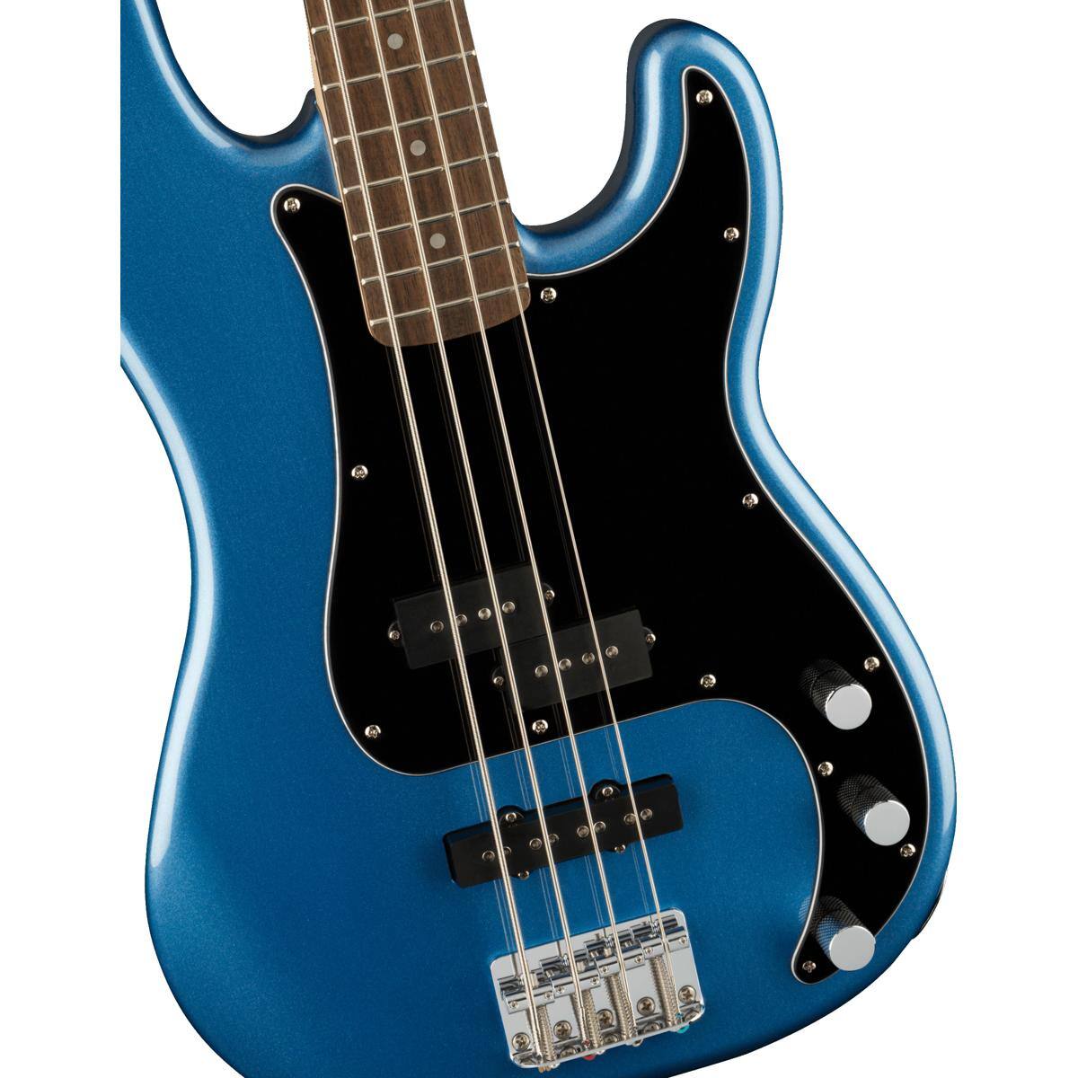Alt View 2. Squier - Squier Affinity Precision Bass PJ Electric Guitar, Laurel, Lake Placid Blue.