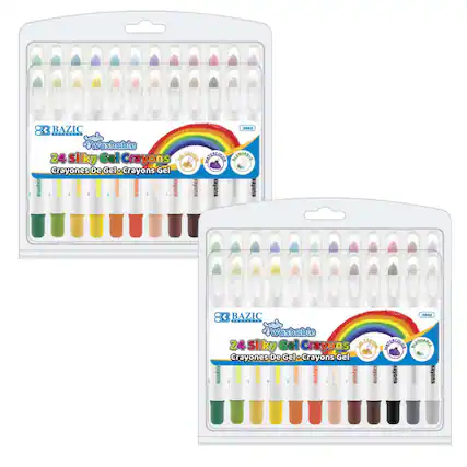 BAZIC 2962 83 Washable 24 Silky Gel Crayons
Crayones De Gel - Crayons Gel
BAZIC 2843 83 Washable 24 Silky Gel Crayons
Crayones De Gel - Crayons Gel