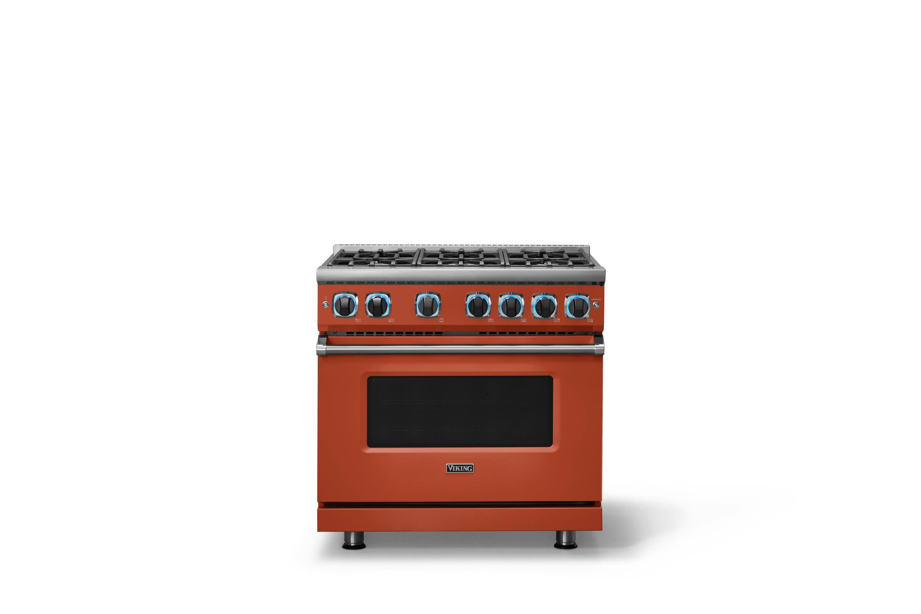 Alt View 1. Viking - Pro 7 Series 5.6 Cu. Ft. Freestanding Sealed 4 Burner Gas Convection Range - Spiced Cider - Spiced Cider.