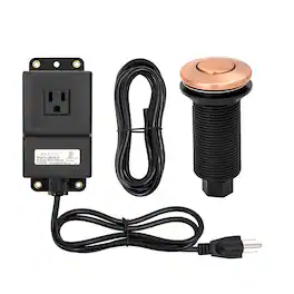 Akicon - Sink Top/Counter Top Single Outlet Garbage Disposal Kitchen Air Switch Kit - Copper