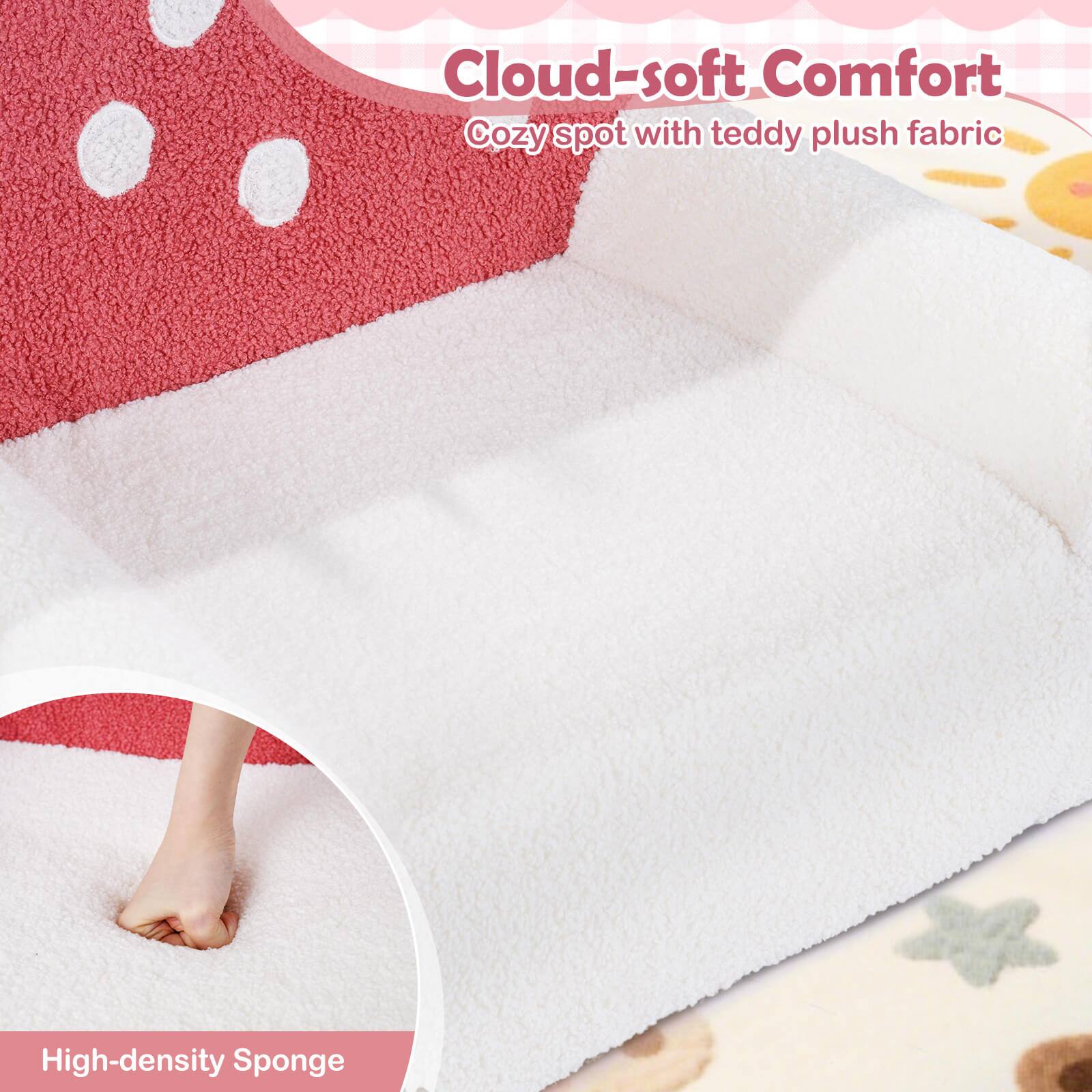 Cloud-soft Comfort  
Cozy spot with teddy plush fabric  
High-density Sponge