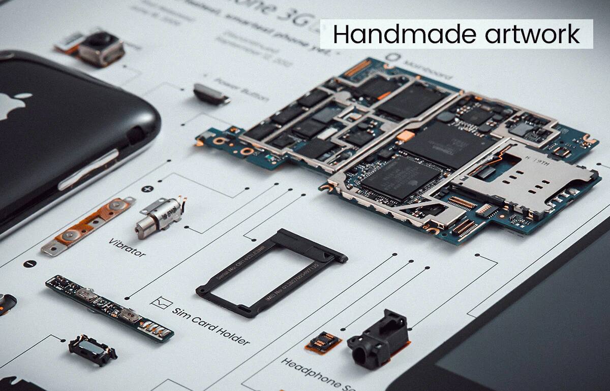 Handmade artwork

- Vibrator
- Sim Card Holder
- Headphone Socket