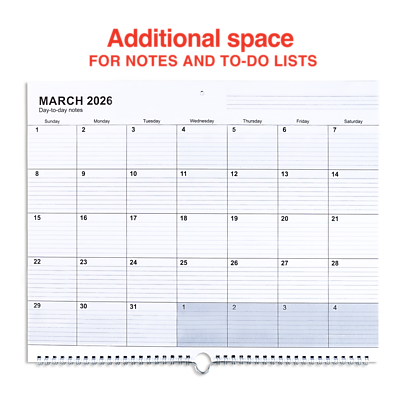 MARCH 2026

Sunday    Monday    Tuesday    Wednesday    Thursday    Friday    Saturday

1          2          3          4          5          6          7

8          9          10         11         12         13         14

15         16         17         18         19         20         21

22         23         24         25         26         27         28

29         30         31         1          2          3          4

Additional space for notes and to-do lists