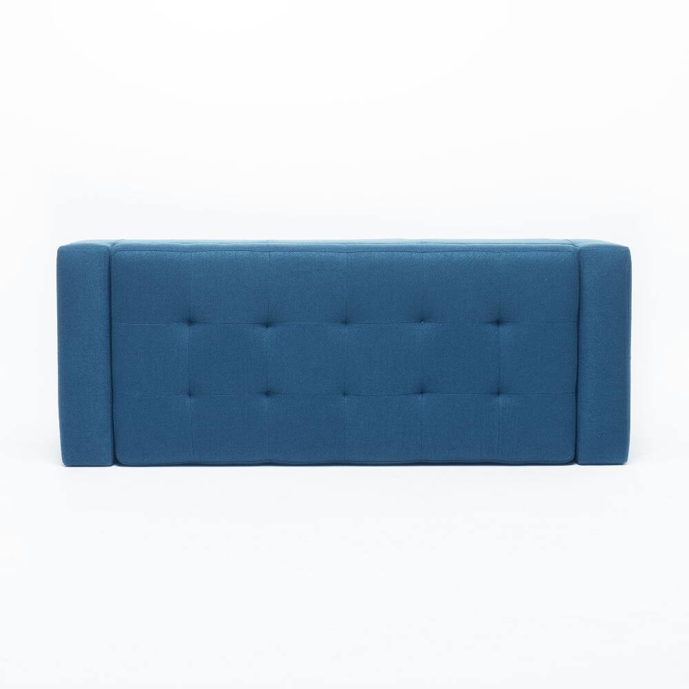 Alt View 4. Ropilly - Ropilly 50 Inch Navy Blue Tufted Storage Ottoman Bench Lift Top Upholstered Footrest with Solid Wood Legs - Navy Blue.
