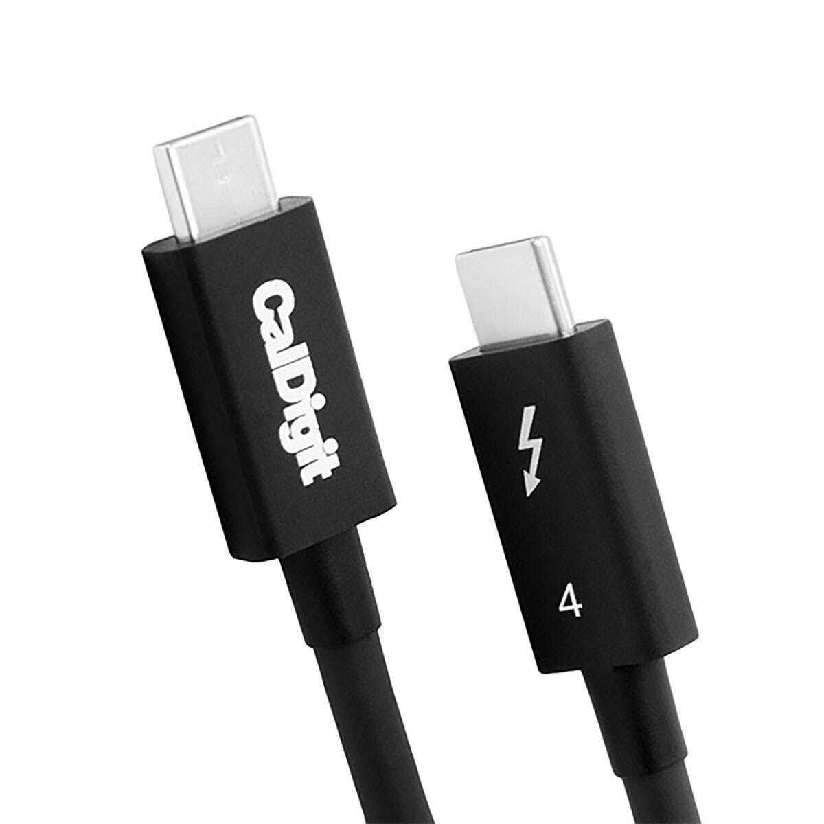Front. CalDigit - CalDigit 2.6' 100W Thunderbolt 4 USB-C Cable, Black.