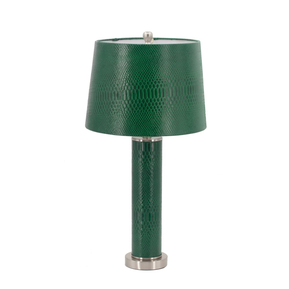 Alt View 8. Luckbyte - 14x14x27 Inch Leather Table Lamp.