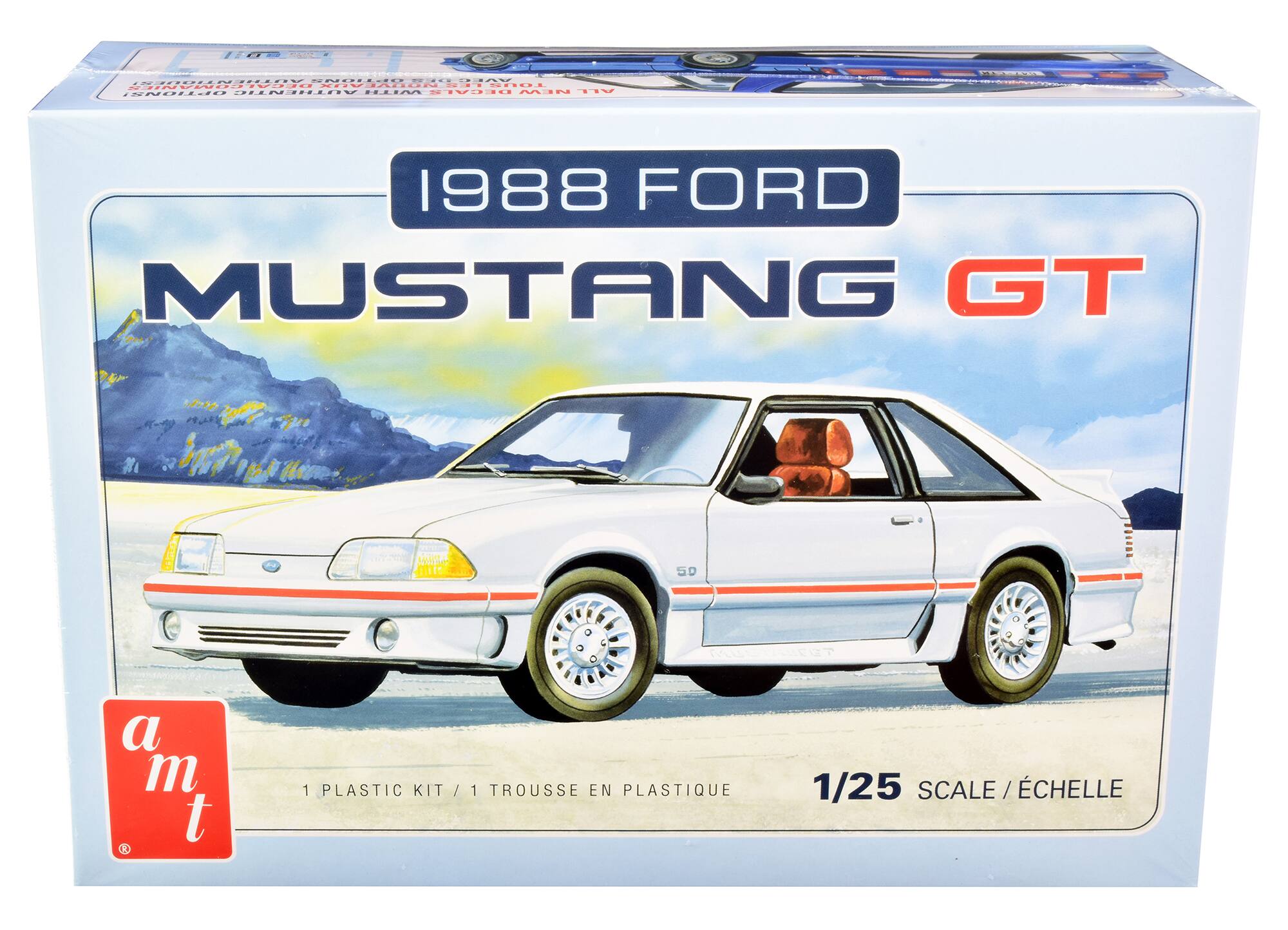 1988 FORD MUSTANG GT  
1 PLASTIC KIT / 1 TROUSSE EN PLASTIQUE  
1/25 SCALE / ÉCHELLE