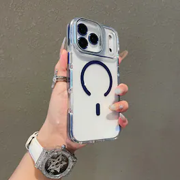UUCOVER - Magnetic Case for Apple iPhone 17 Pro with Camera Lens Protector and Kickstand, Compatible with MagSafe Clear Cover - Darkblue