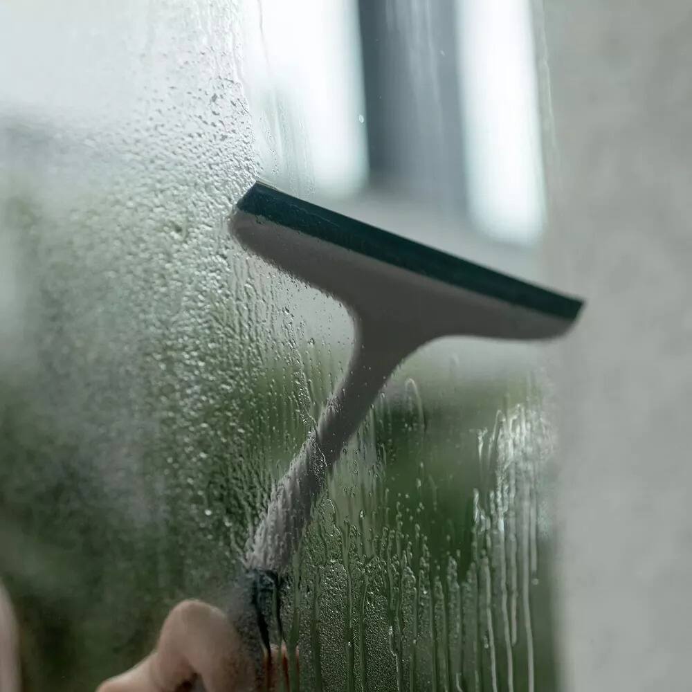 Alt View 2. OU - OU Silicone Squeegee for Windows, Shower & Glass, Lightweight Cleaner with Nonslip Handle and Hanging Loop.