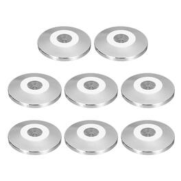 Unique Bargains - 8pcs Speaker Isolation Feet, 25x5mm Copper Shock Absorption Pad Anti Vibration for Amplifier Audio - Silver
