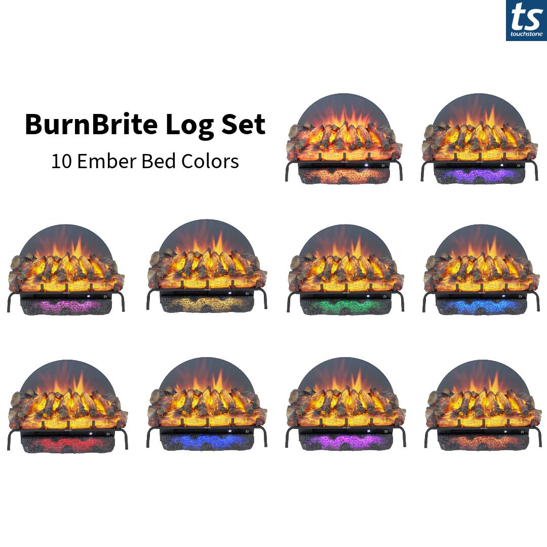 ts touchstone BurnBrite Log Set 10 Ember Bed Colors