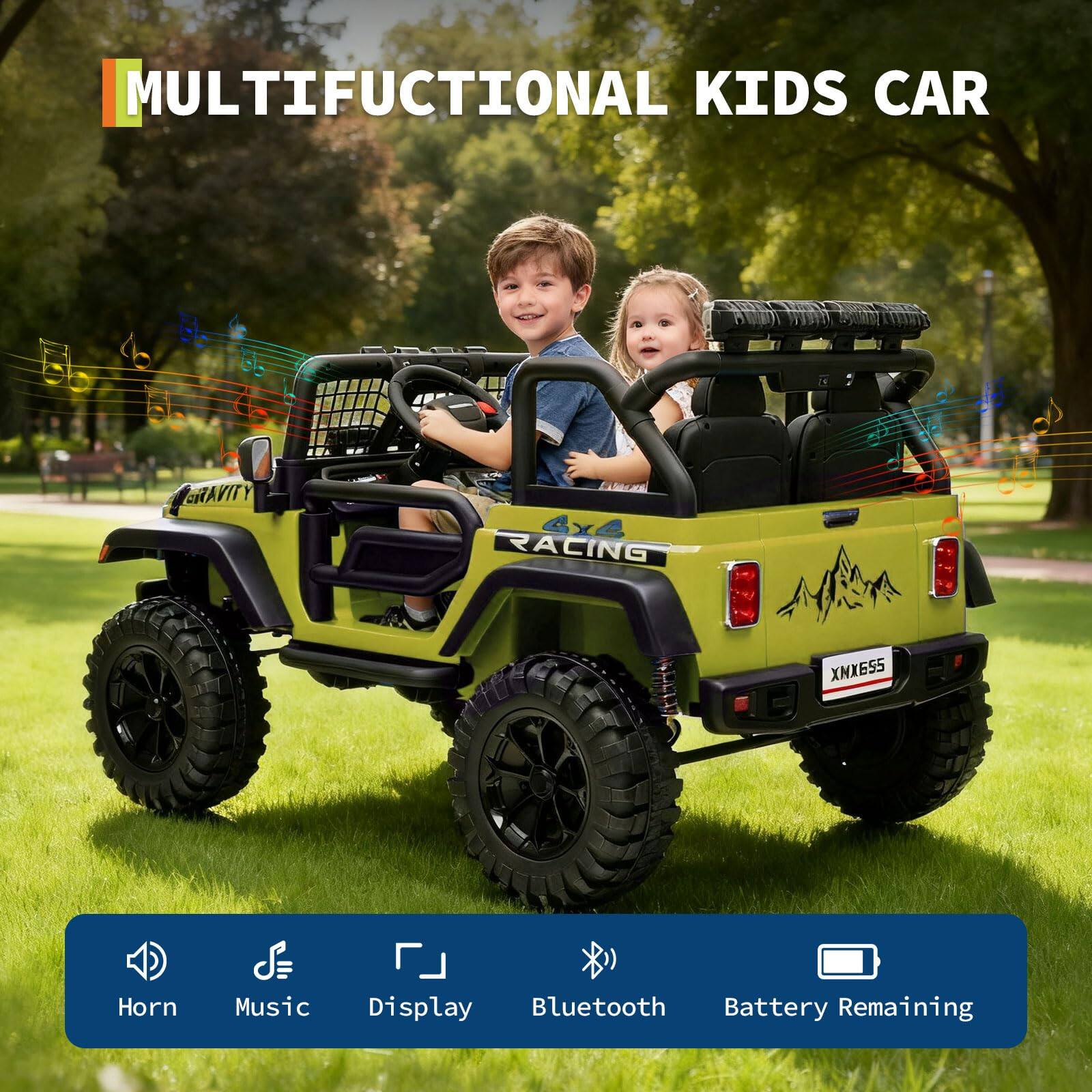 MULTIFUNCTIONAL KIDS CAR

- Horn
- Music
- Display
- Bluetooth
- Battery Remaining