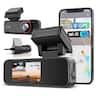 Rexing - F30 4K+1080P Dual Dash Cam Front and Rear, Built-in GPS Mount, 5G Wi-Fi, App Control, Parking Monitor, Collision - Black