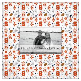 Fan Creations - Syracuse Orange 10'' x 10'' Floral Pattern Frame - Multicolor